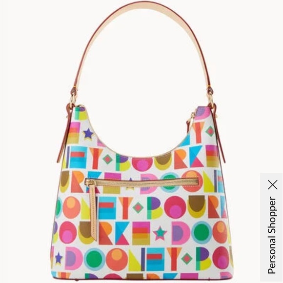 Dooney & Bourke Multicolor Art Deco Hobo Bag, NWT - Picture 5 of 13